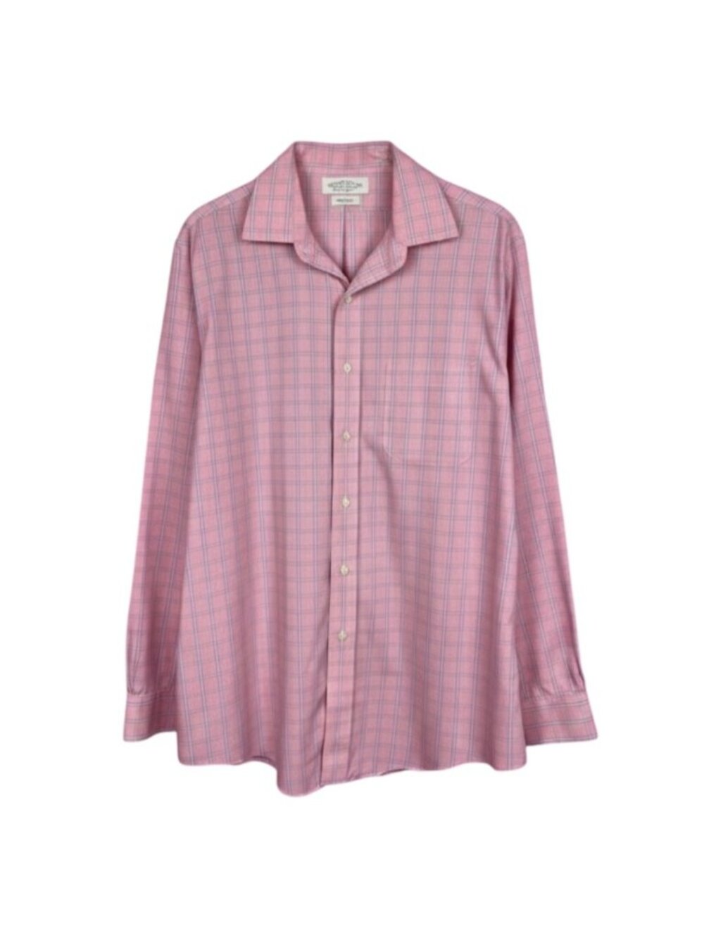 Brooks Brothers Non-Iron Cotton Check Dress Shirt Pink Blue White Men’s 16-35